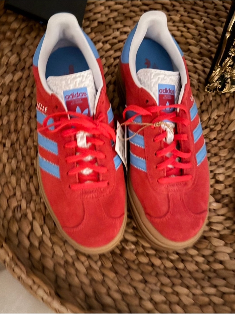 adidas Red & Light Blue Gazelle Women's Sneakers